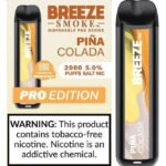 BREEZE SMOKE PRO 5% DISPOSABLE VAPE 6ML 2000 PUFFS (PINEAPPLE COCONUT - FLAVOR)