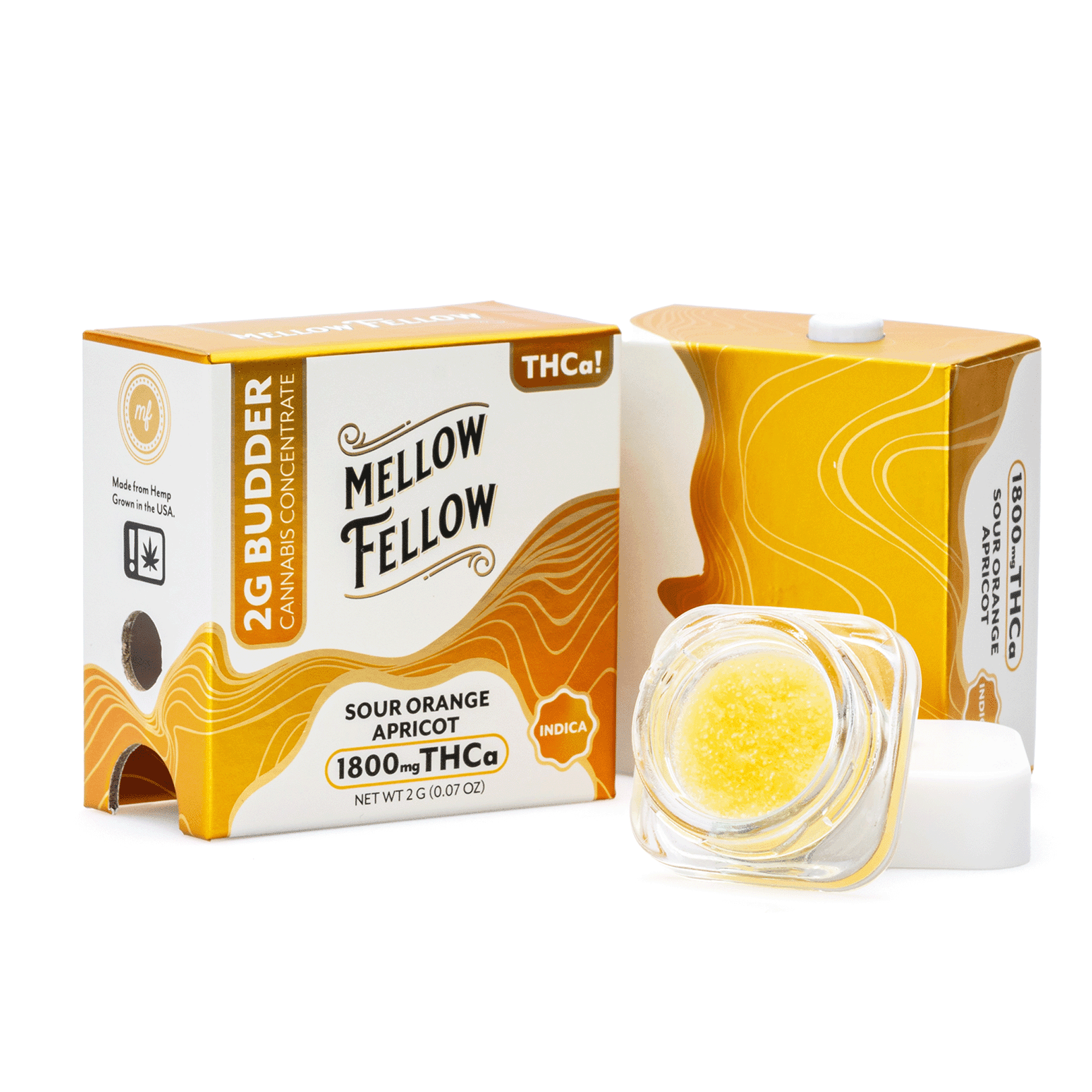 Mellow Fellow THCa Budder – Sour Orange Apricot (2 gram)